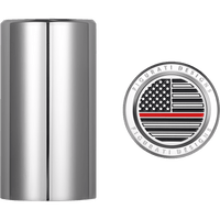 FIGURATI DESIGNS Docking Hardware Covers American Flag Red Line Long Stainless Steel FD73DC2545SS