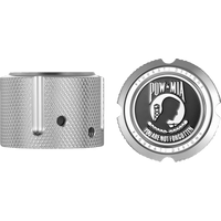 FIGURATI DESIGNS Axle Nut Cover Front Stainless Steel POW MIA Silver FD50FACSS