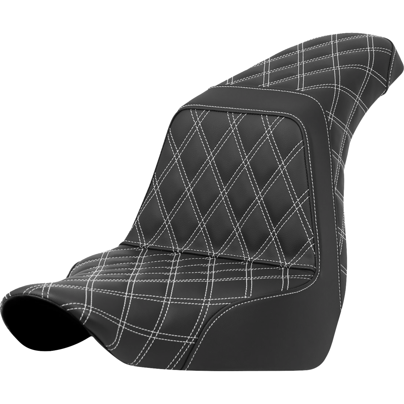 SADDLEMEN Step-Up Seat Full Lattice Stitch White Stitch FXLR/FLSB '18-'21 A81829175WHI