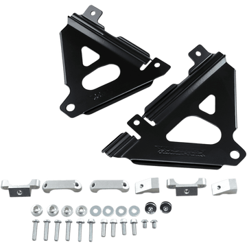 WORKS CONNECTION Radiator Brace Set Black Kawasaki 18B300