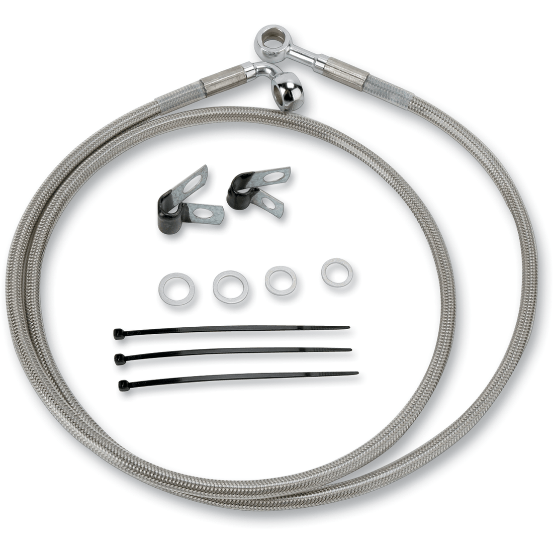 DRAG SPECIALTIES Brake Line Front +2" Stainless Steel