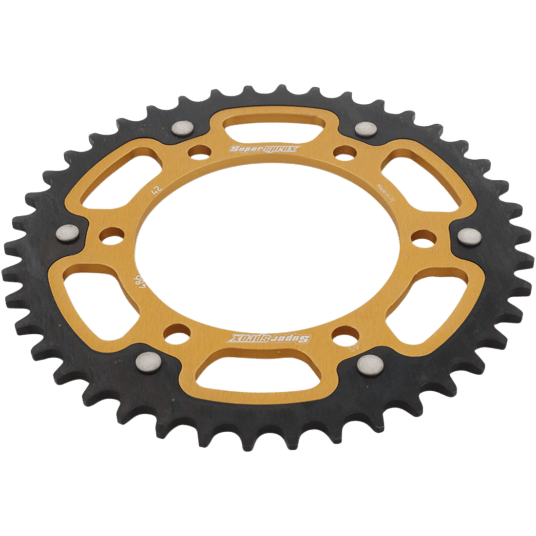 SUPERSPROX Stealth Rear Sprocket 42 Tooth Gold Kawasaki/Yamaha/Suzuki RST48642GLD