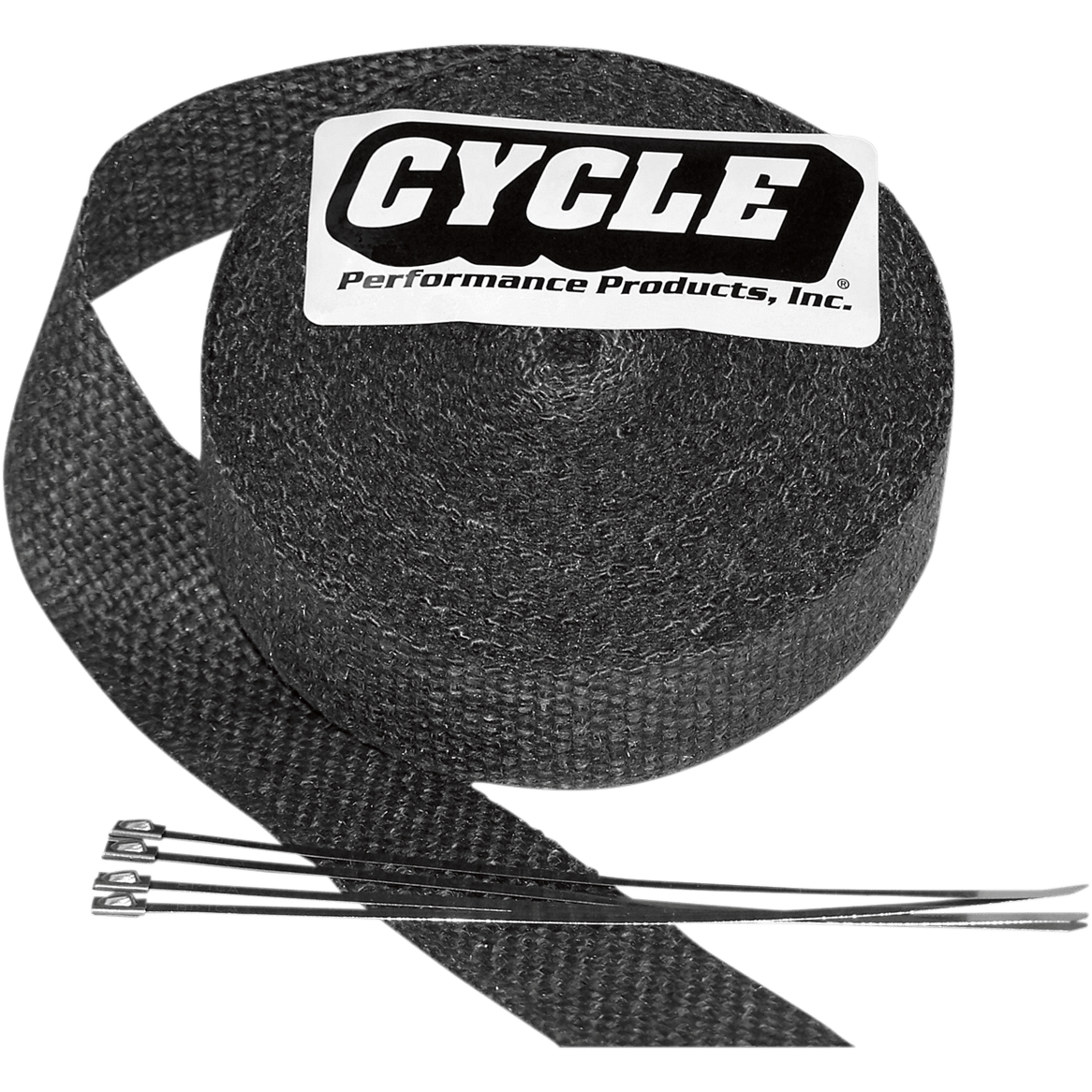 CYCLE PERFORMANCE PROD. Fiberglass Exhaust Wrap Kit Black 2" x 25' CPP/9042