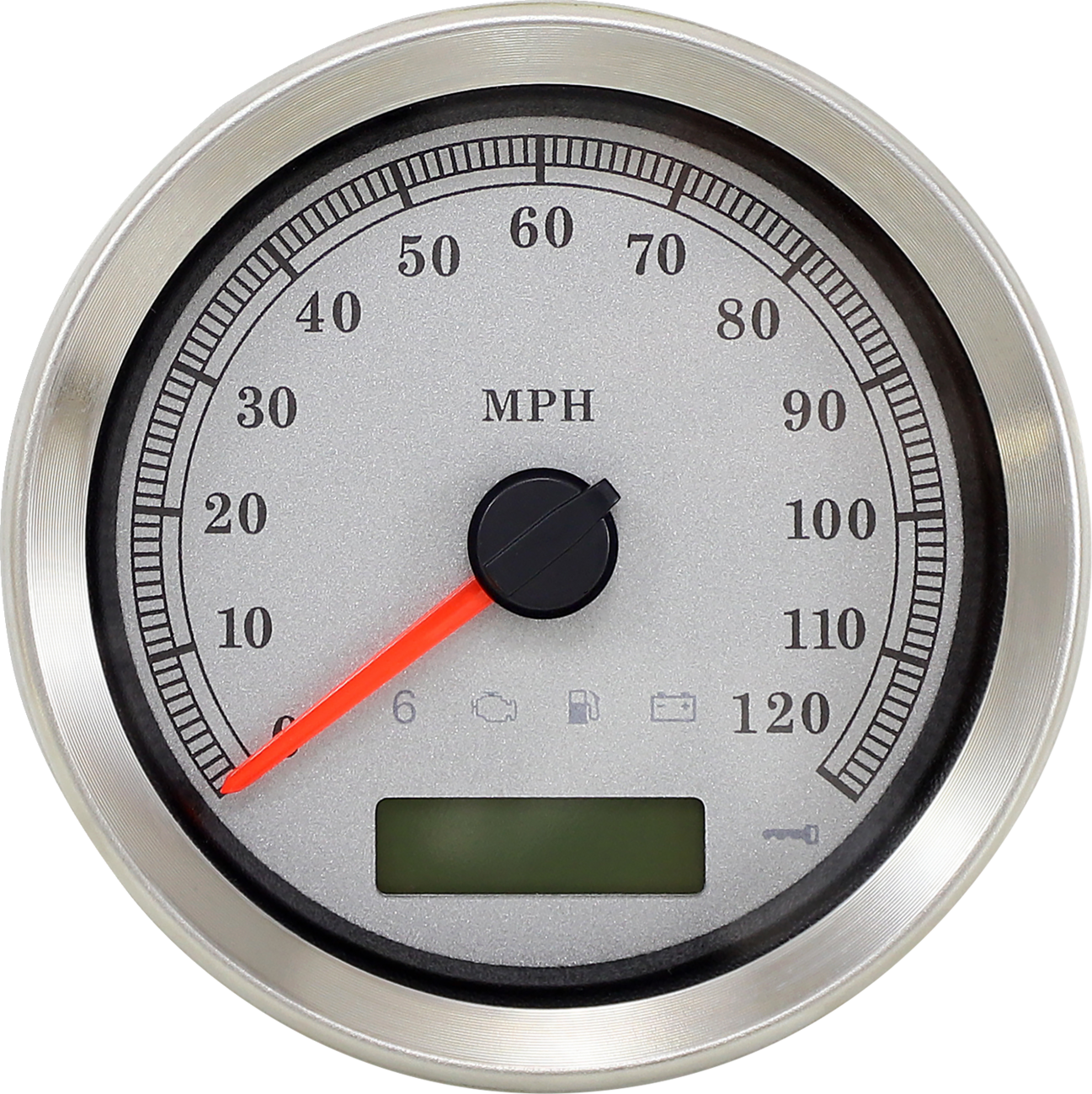 DRAG SPECIALTIES Programmable Speedometer Silver Face MPH