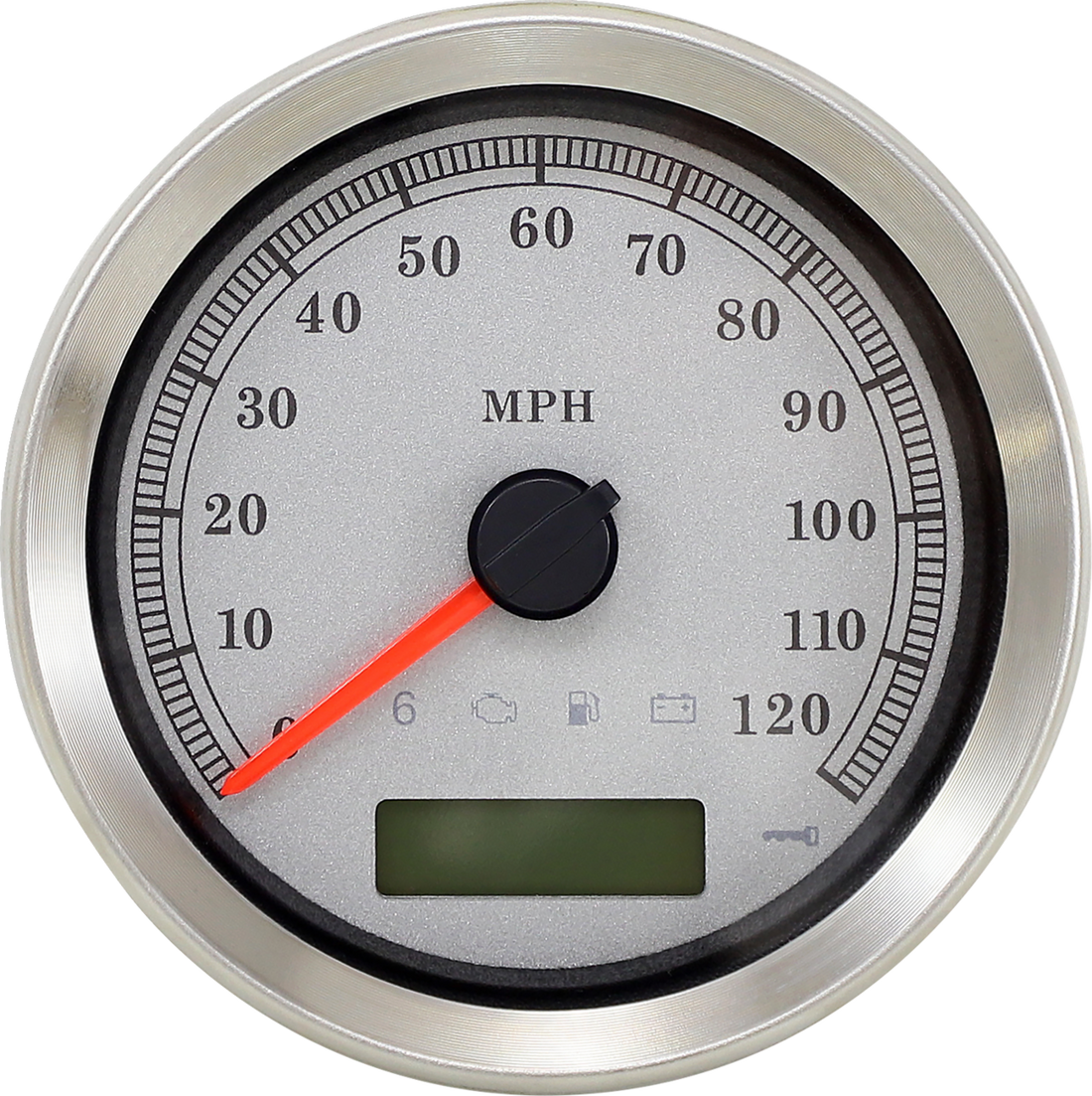 DRAG SPECIALTIES Programmable Speedometer Silver Face MPH