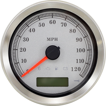 DRAG SPECIALTIES Programmable Speedometer Silver Face MPH