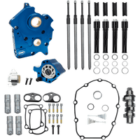 S&S CYCLE Cam Chest Kit with Plate Chain Drive Oil Cooled 465 Cam Black Pushrods M8 3101011B