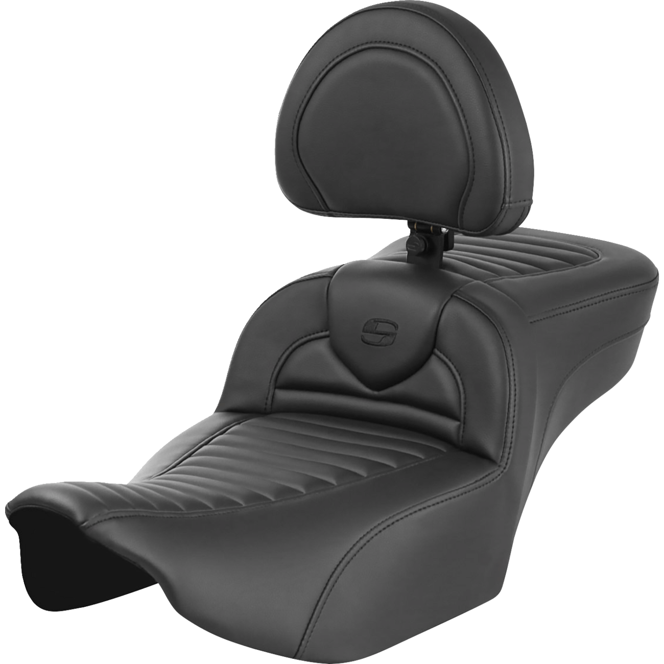 SADDLEMEN Roadsofa™ Extended Reach Seat with Backrest Tuck-n-Roll FLTR/FLHX '23-'24