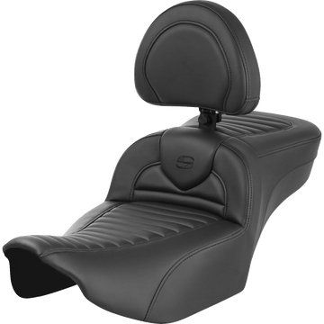 SADDLEMEN Roadsofa™ Extended Reach Seat with Backrest Tuck-n-Roll FLTR/FLHX '23-'24