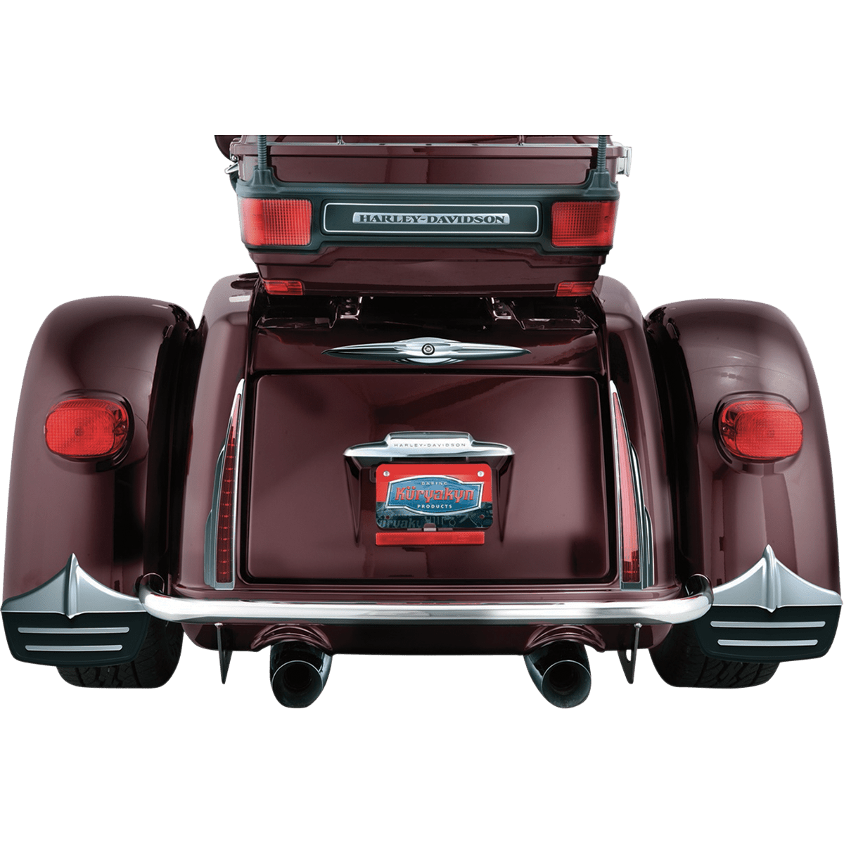 KURYAKYN Rear Mud Flaps Chrome/Black