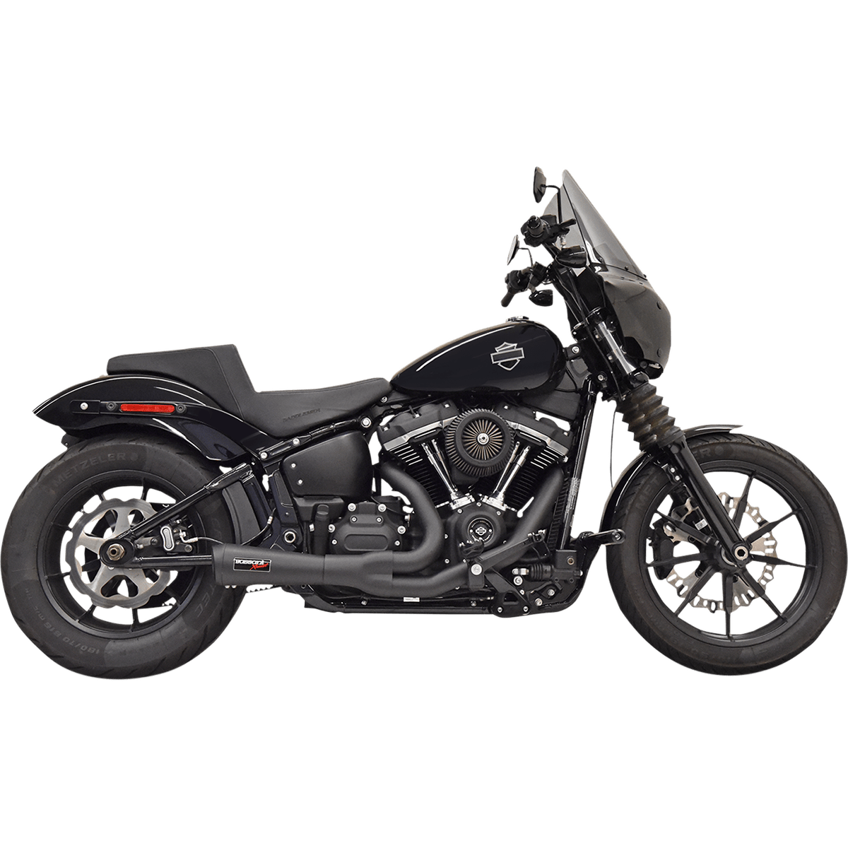 BASSANI XHAUST 2:1 Short Exhaust Black 1S73B