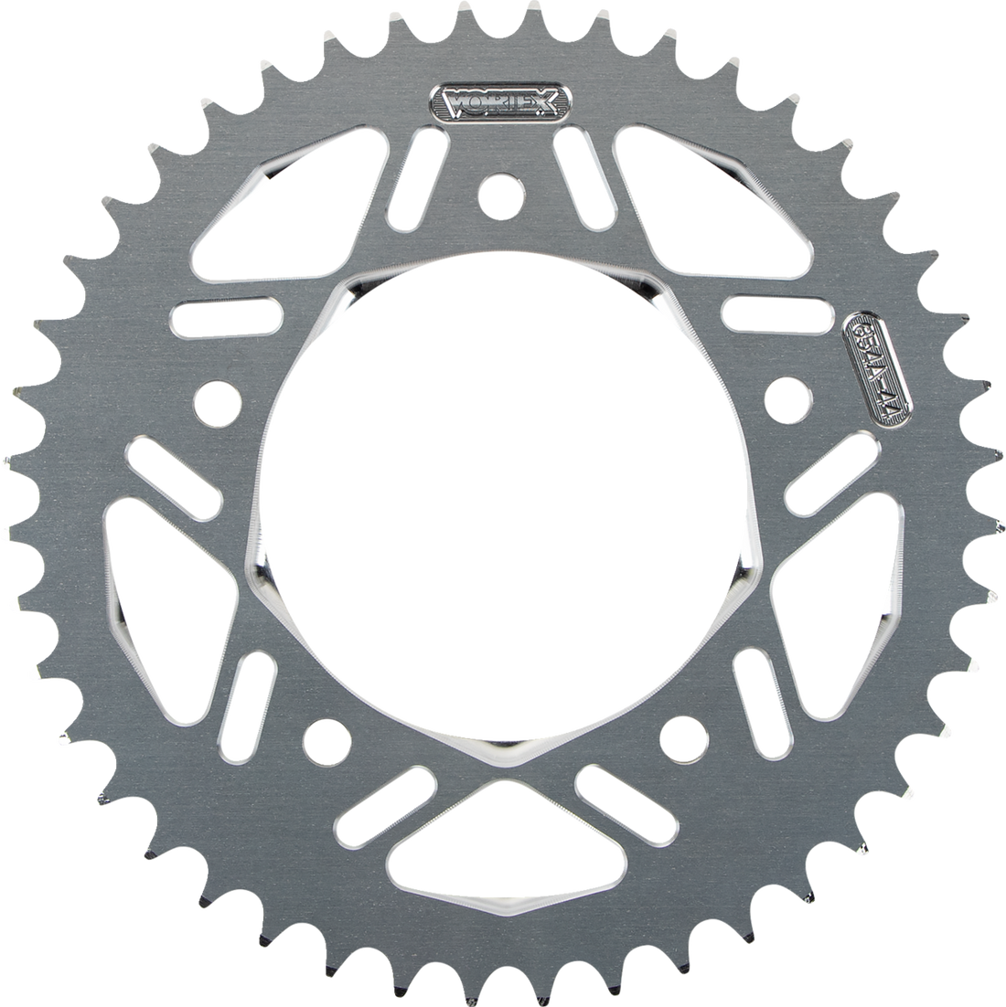 VORTEX Aluminum Sprocket Silver Rear 44 Tooth