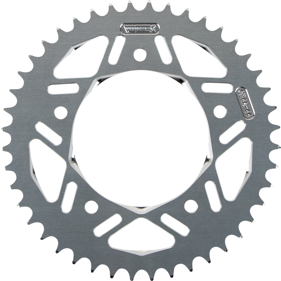 VORTEX Aluminum Sprocket Silver Rear 44 Tooth