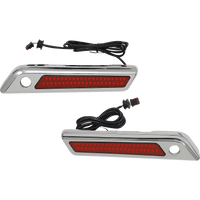 CUSTOM DYNAMICS Latch Light Saddlebag Dual Color Red Chrome CDSBLDC4RC