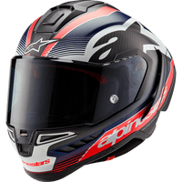 ALPINESTARS Supertech R10 Helmet Team Matte Black/Carbon Red Fluo/Blue XL 82002241383XL