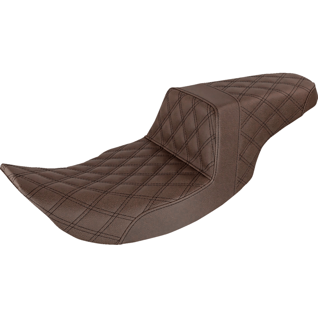 SADDLEMEN Step-Up Seat Full Lattice Stitch Brown 89706175BR