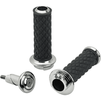 BILTWELL Grips Alumicore Dual Cable Chrome 660410501