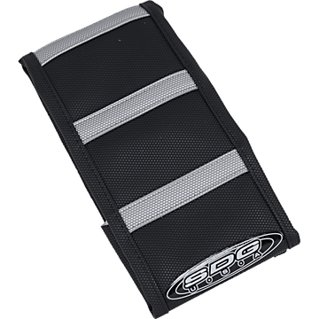 SDG 6-Ribbed Seat Cover Grey Ribs/Black Top/Black Sides