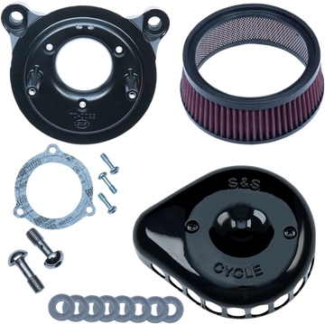 S&S CYCLE Mini Teardrop Stealth Air Cleaner Kit Gloss Black 1700438