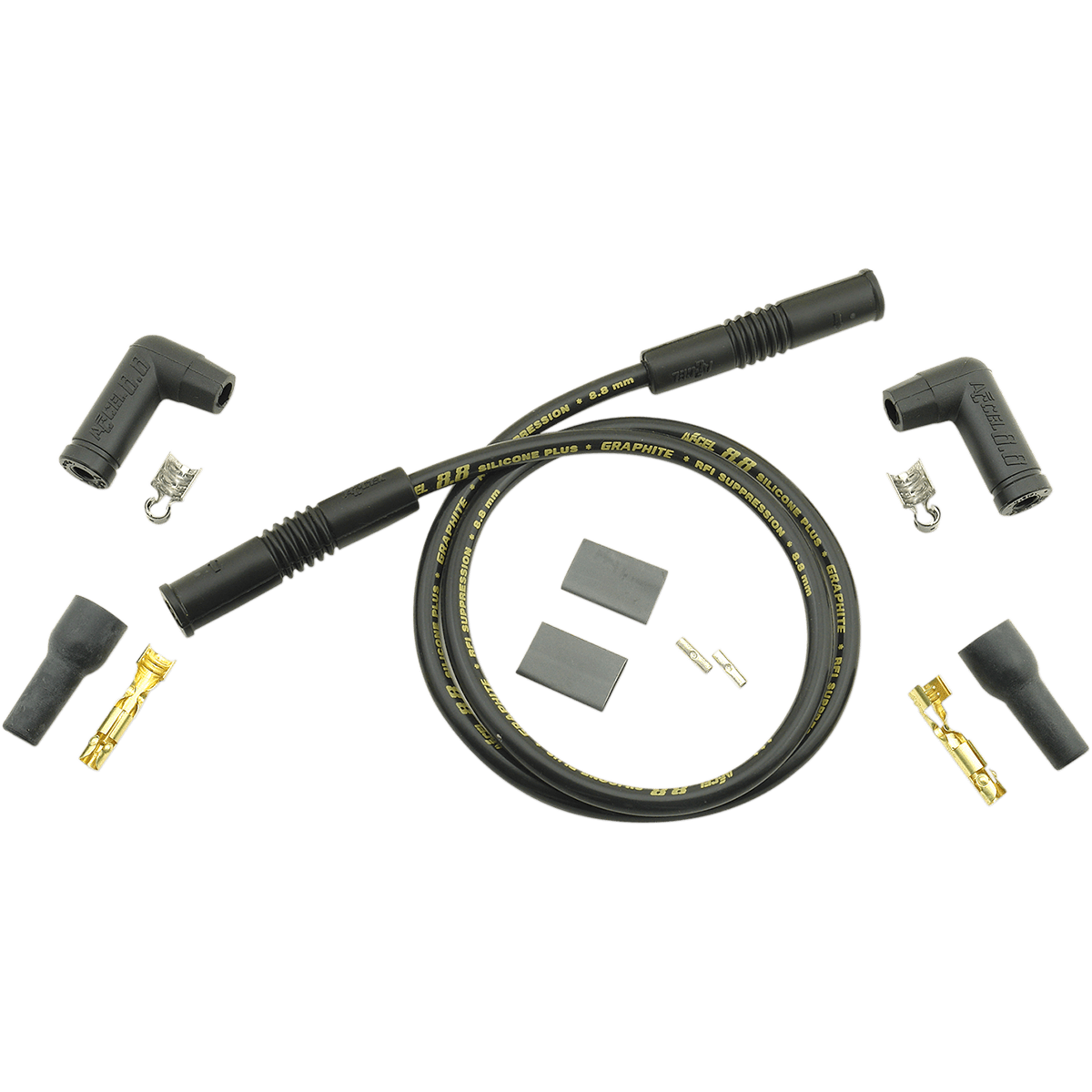 ACCEL 8.8 mm Universal Spark Plug Wires 2 Variangle Black