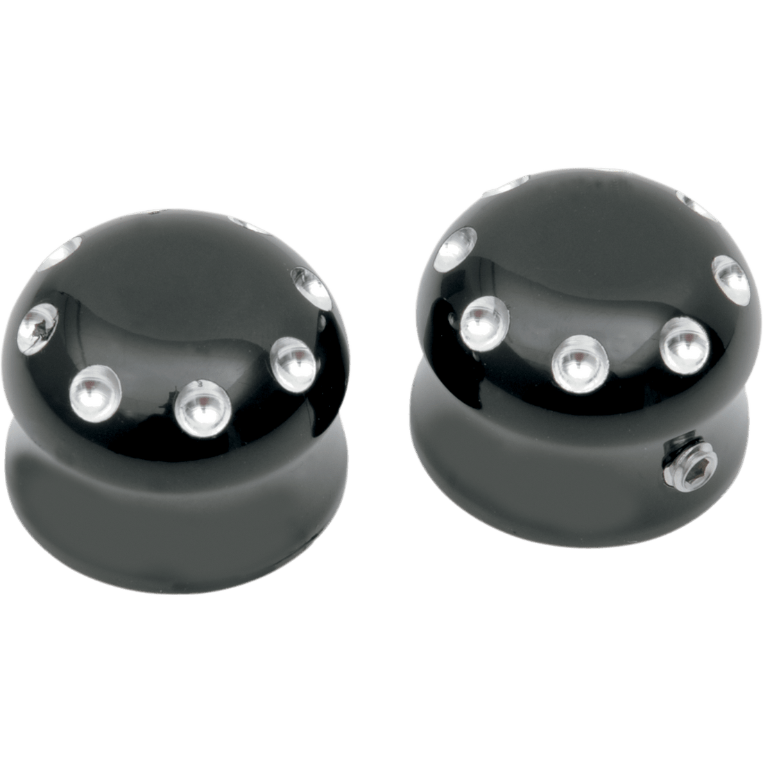 COVINGTONS Axle Cap Front Dimpled Black C0010B