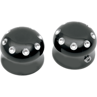 COVINGTONS Axle Cap Front Dimpled Black C0010B