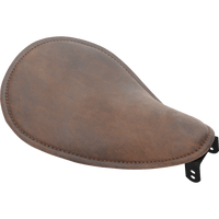 DRAG SPECIALTIES Seat Spring Solo Low-Profile Small Distressed Brown Leather