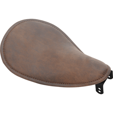 DRAG SPECIALTIES Seat Spring Solo Low-Profile Small Distressed Brown Leather