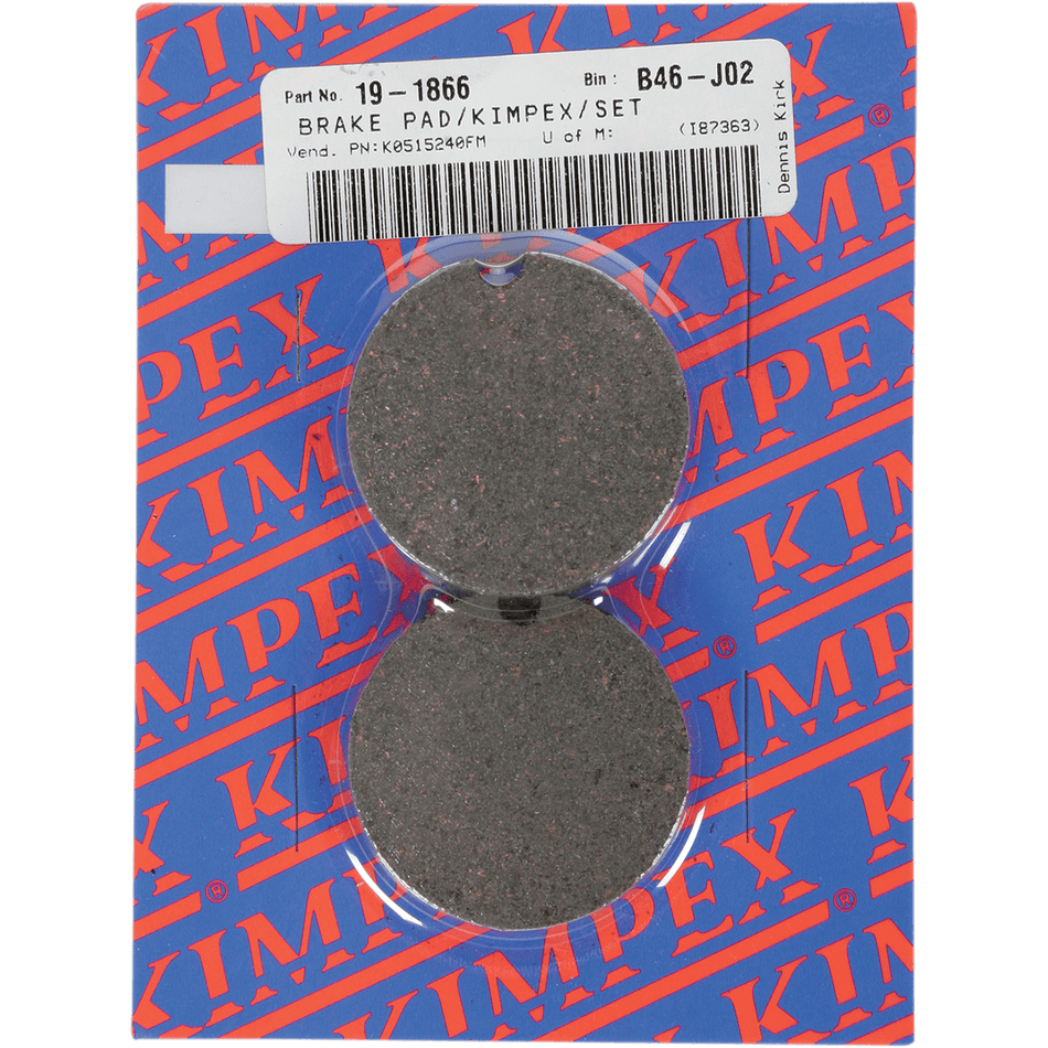 KIMPEX Brake Pads Bearcat/EXT