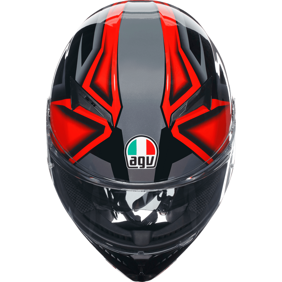 AGV K3 Helmet Compound Black/Red Large 2118381004009L