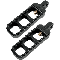 JOKER MACHINE Adjustable Serrated Footpegs Black 08611B