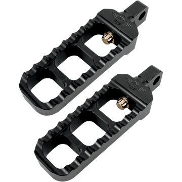 JOKER MACHINE Adjustable Serrated Footpegs Black 08611B