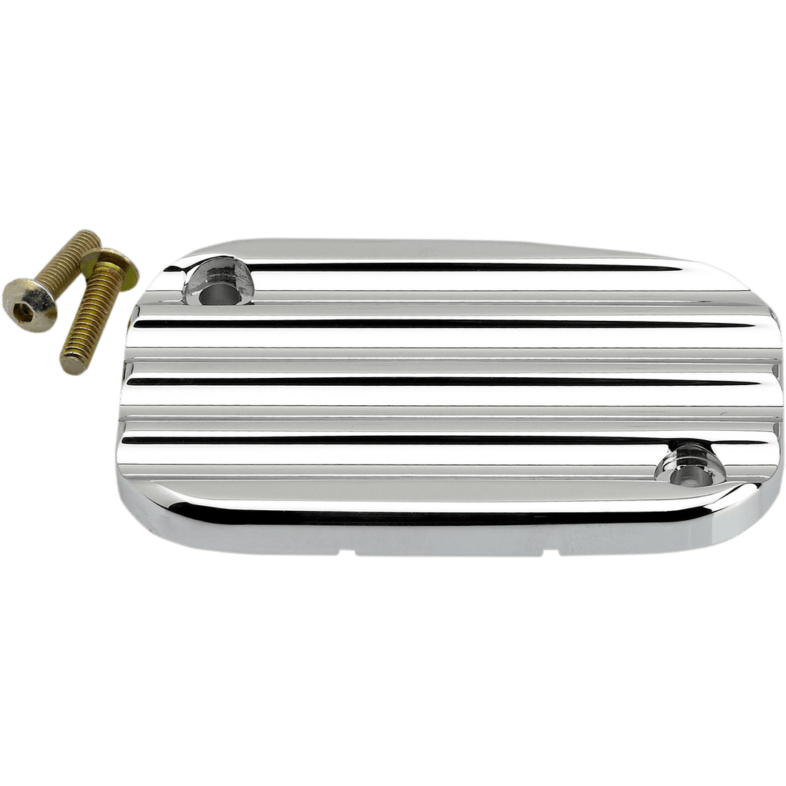 JOKER MACHINE Master Cylinder Cover Hydraulic Clutch Finned Chrome 08005C