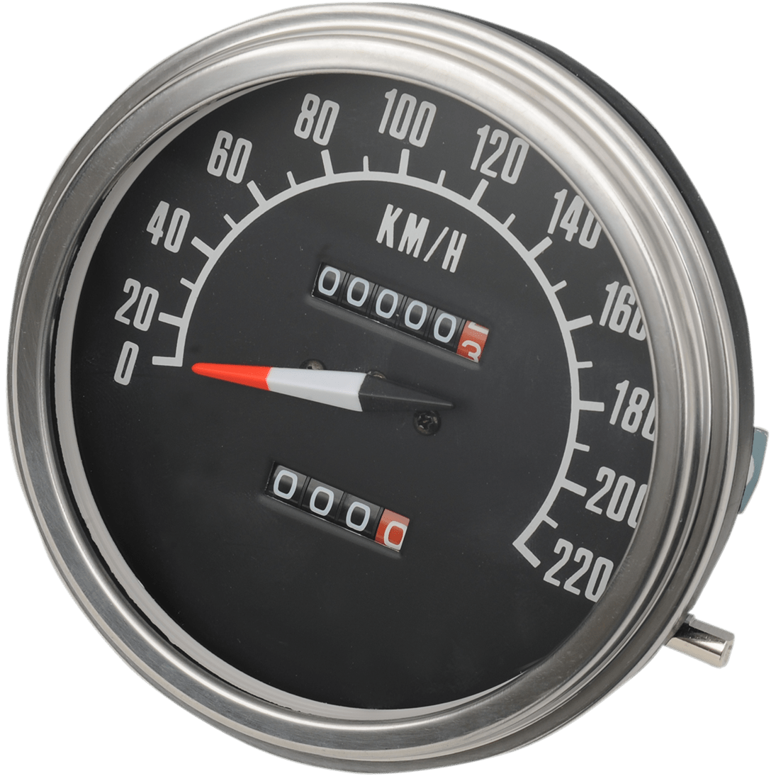 DRAG SPECIALTIES 5" KPH FL-Style 2:1 Speedometer '68-'84 Black Face