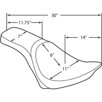 DRAG SPECIALTIES Predator 2-Up Seat Smooth FXST/FLST '84-'99