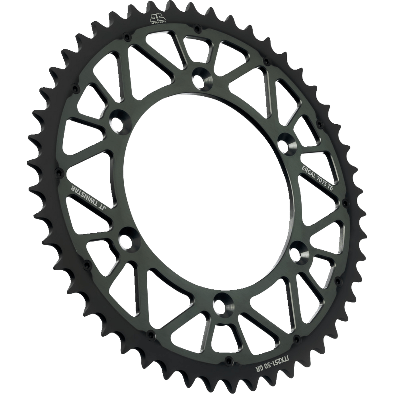 JT SPROCKETS Steel Rear Sprocket Graphite 50 Tooth