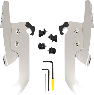 MEMPHIS SHADES Fats/Slim Windshield Trigger Lock Complete Mount Kit Polished FLSL MEK2051