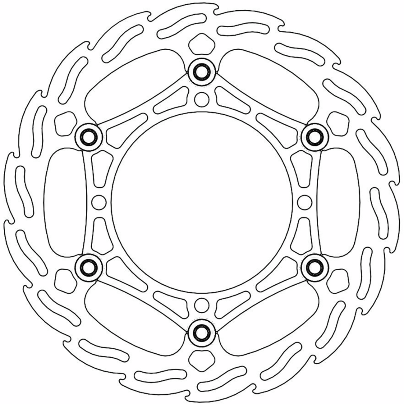 MOTO-MASTER Brake Rotor Front Flame