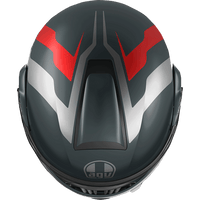 AGV Streetmodular Helmet Resia Matte Gray/Silver/Red Small 2118296002006S