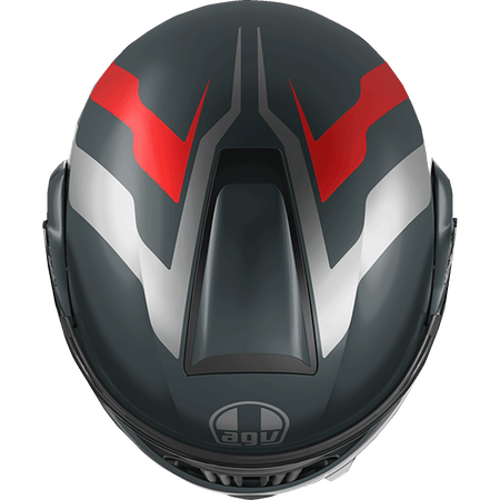 AGV Streetmodular Helmet Resia Matte Gray/Silver/Red Small 2118296002006S