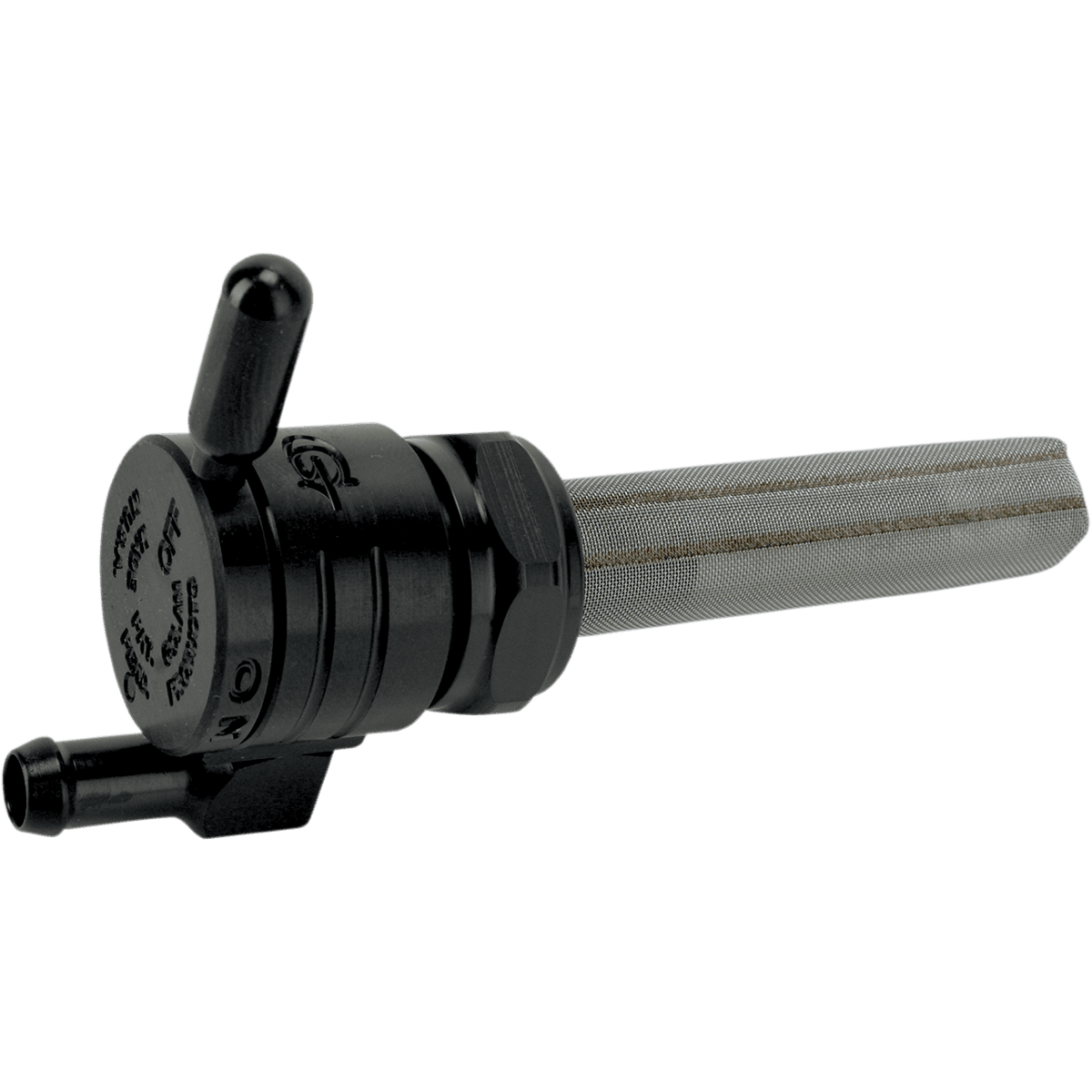 GOLAN PRODUCTS "Click-Slick" Fuel Petcock Downward Black 22mm 76312DBLK