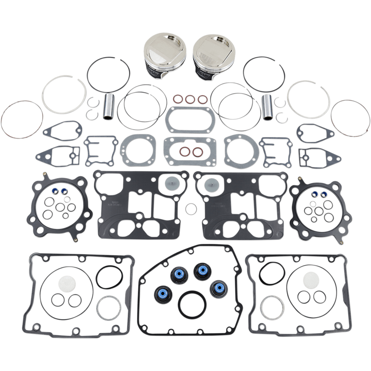 WISECO Piston Kit with Gasket +0.010" Twin Cam 88" Bored to 1550 cc (95 Cubic Inch)