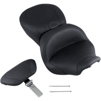 MUSTANG Lowdown Seat with Driver Backrest Plain FLHR '97-'07 79672