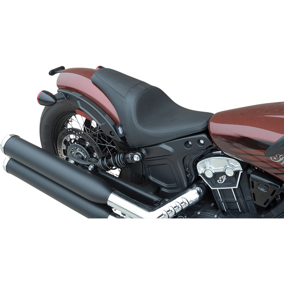 DRAG SPECIALTIES 3/4 Solo Seat Black Smooth '18-'22 Scout Bobber