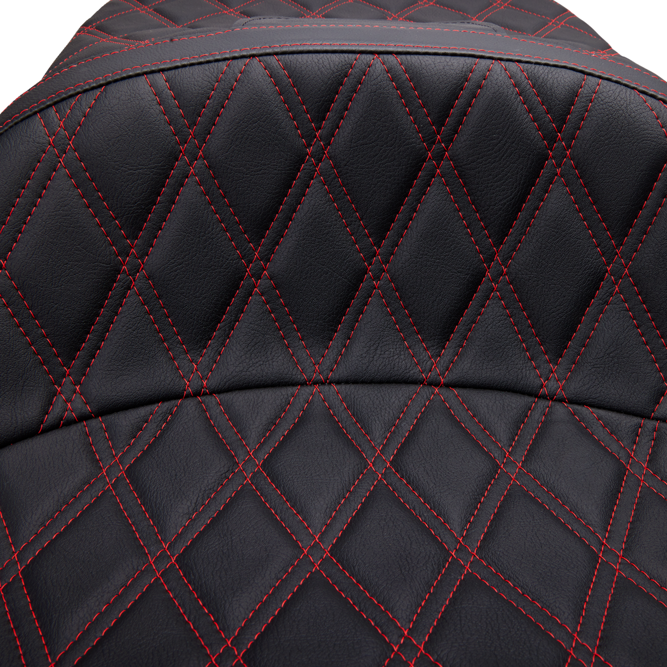 DRAG SPECIALTIES Freedom Seat Vinyl Double Diamond Red Stitch FLH '97-'07