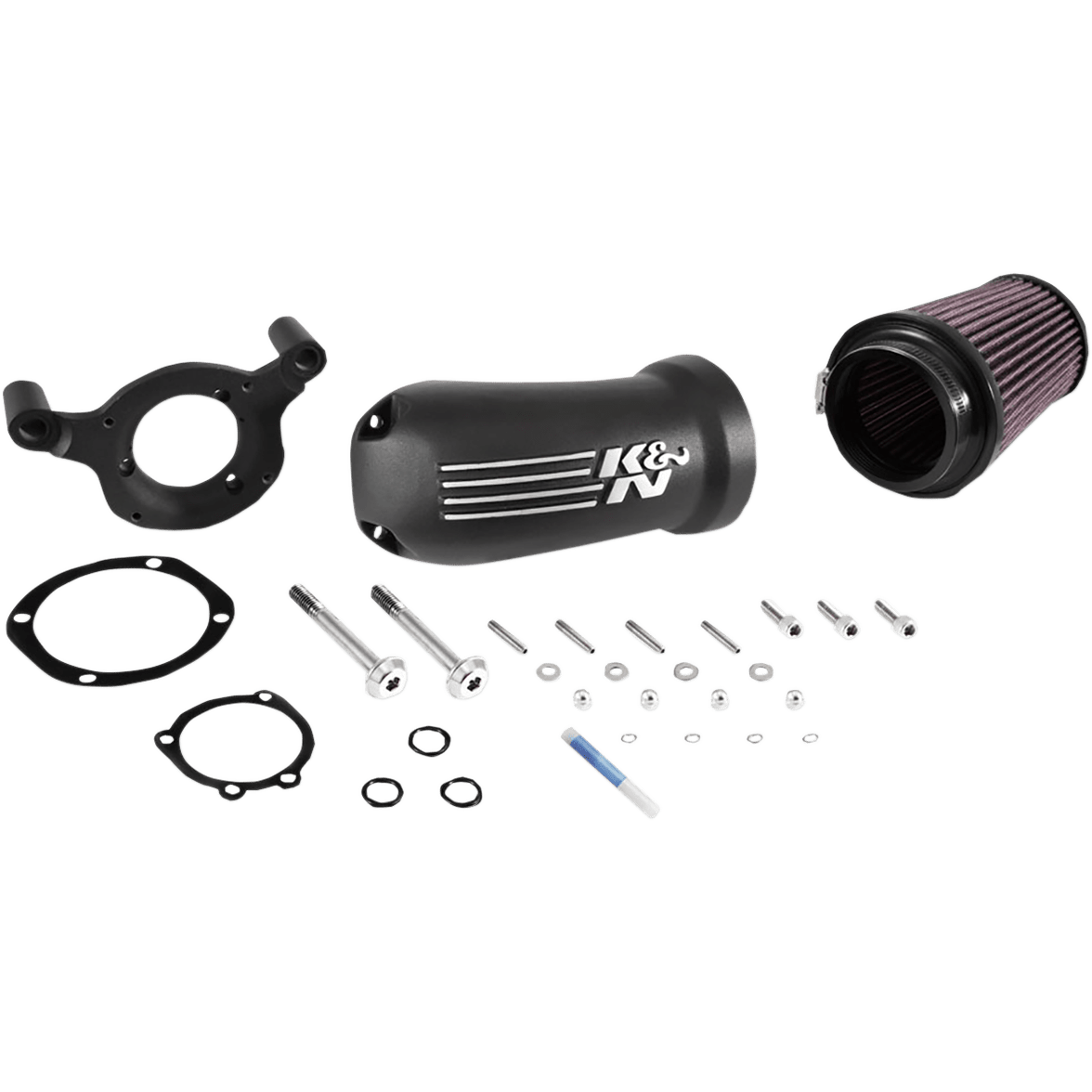 K & N Aircharger® Intake System with Cast Aluminum Intake Tube Satin Black 571137