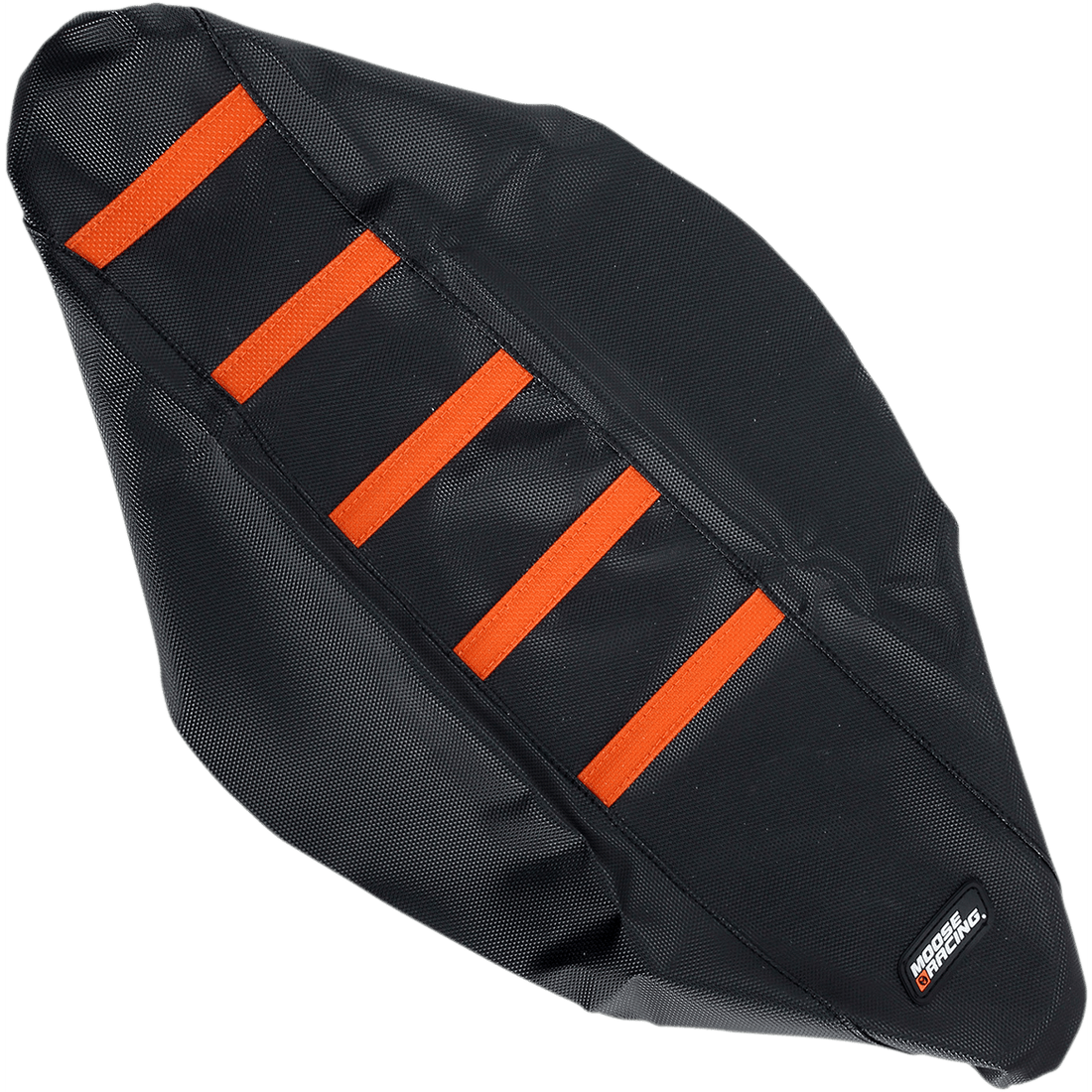 MOOSE RACING Ribbed Seat Cover Black Cover/Orange Ribs KTM