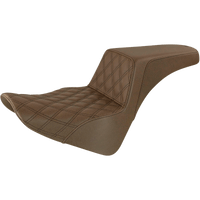 SADDLEMEN Step-Up Seat Front Lattice Stitch Brown 81833172BR