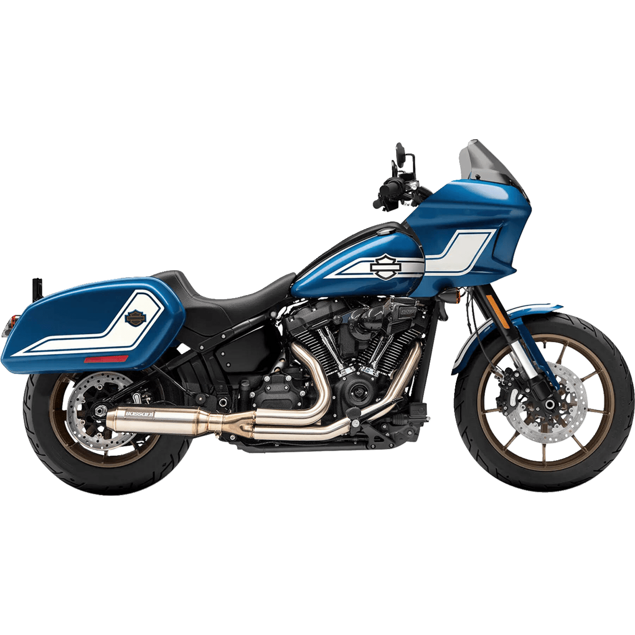 BASSANI XHAUST 2-into-1 Stainless Exhaust System with 4" Super Bike Muffler 1S78SS