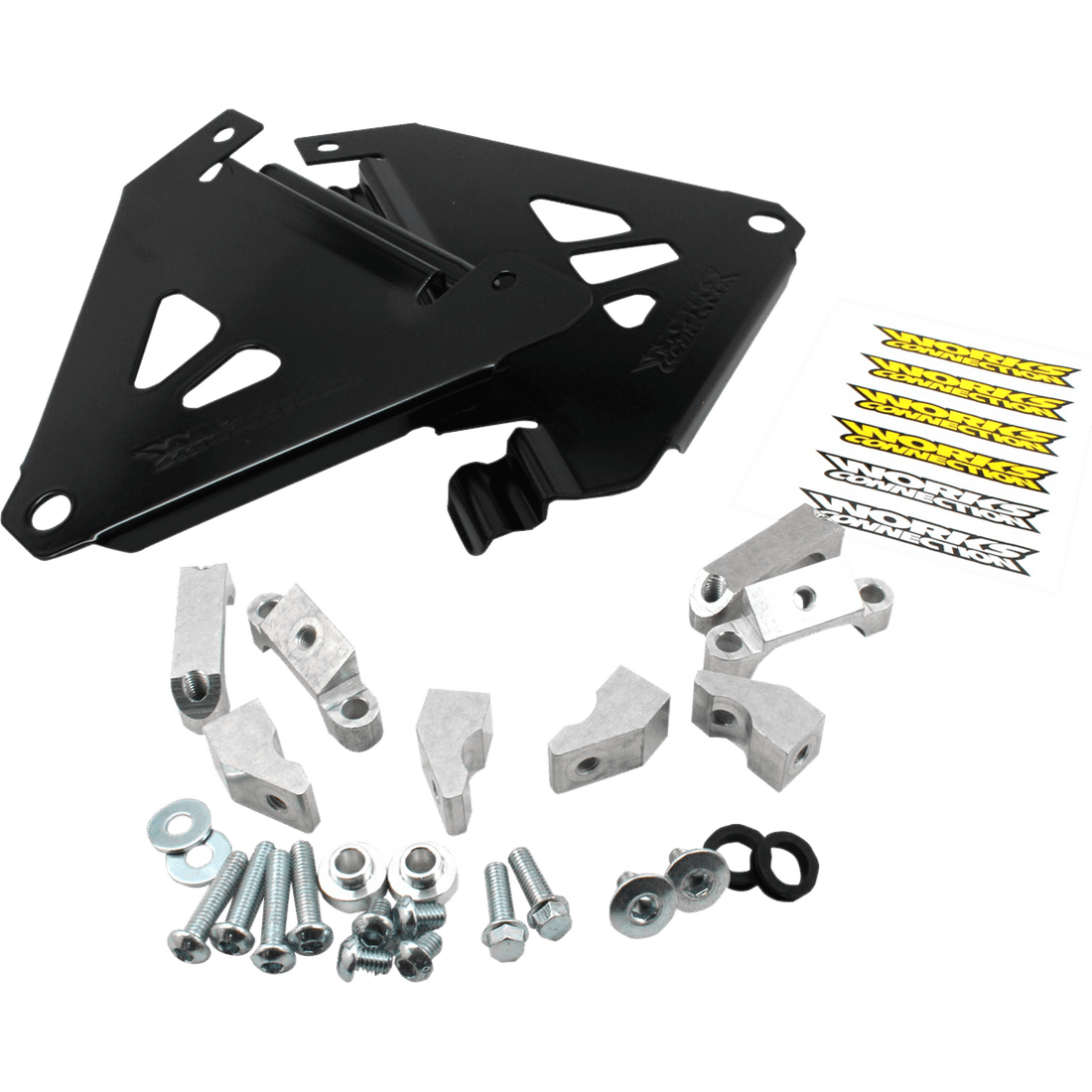 WORKS CONNECTION Radiator Brace Set Black Kawasaki 18B198